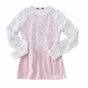 Karisma valeria spetstop I easy pink och vit spets