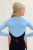 Karisma valeria konståkningstop med prickig mesh, blue navy/fish