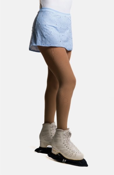 Zoom bild av spetskjol fish ljusblå för konståkning, Karisma Sportswear3