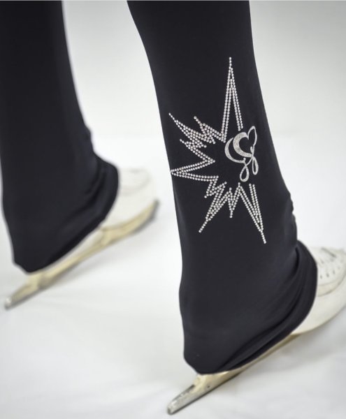 Karisma pantacollant black k in studs